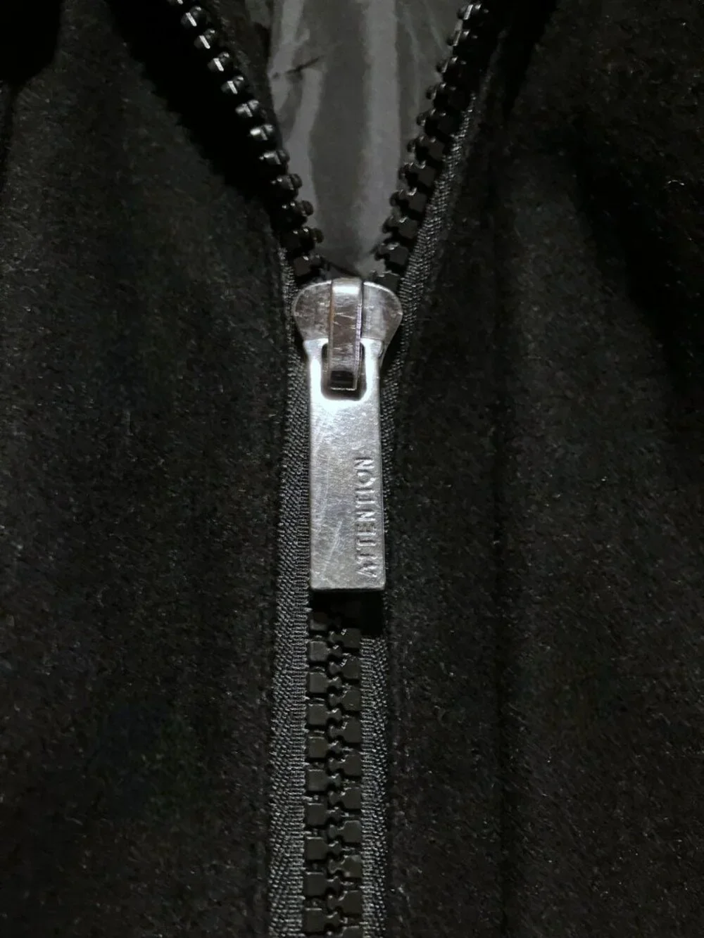Mens Wool Blend Jacket M Removable Hood Recycled Wool Minimalist Outdoor Hiking